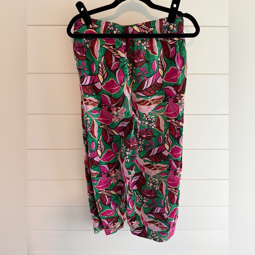Cynthia Rowley Floral Wide Leg Pants & Top Set, Size Medium - Picture 4 of 14